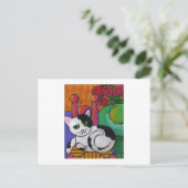 Spot de kat briefkaart (Staand voorkant)