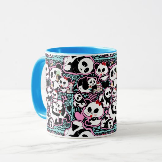 Spot de Panda! Panda Doodles Mok (Voorkant links)