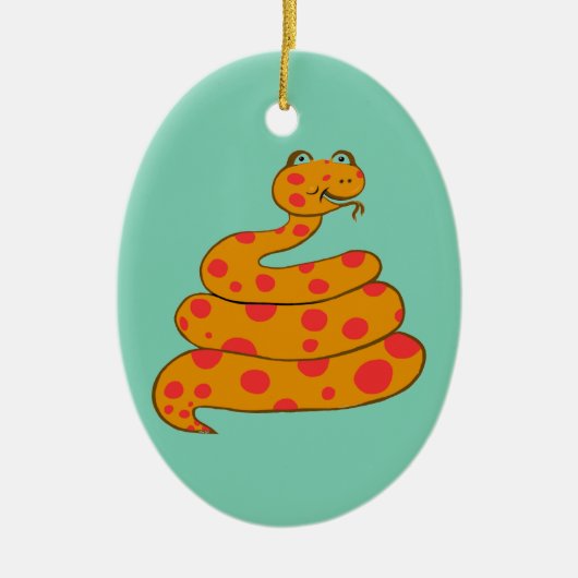 Spot de Snake Keramisch Ornament (Voorkant)