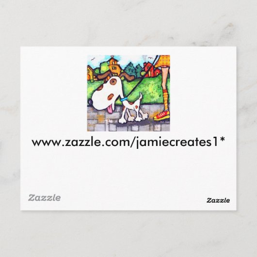 Spot de wandeling van de hond briefkaart (Achterkant)