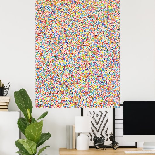 Spot Dot Spec Color Art Artiest Print (Thuiskantoor)