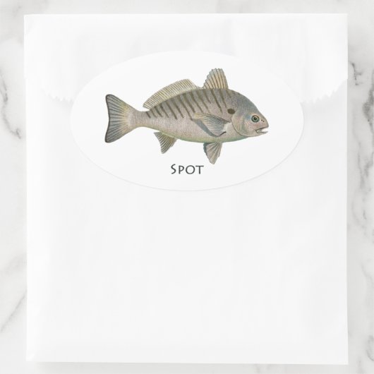 Spot Fish Ovale Sticker (Tas)