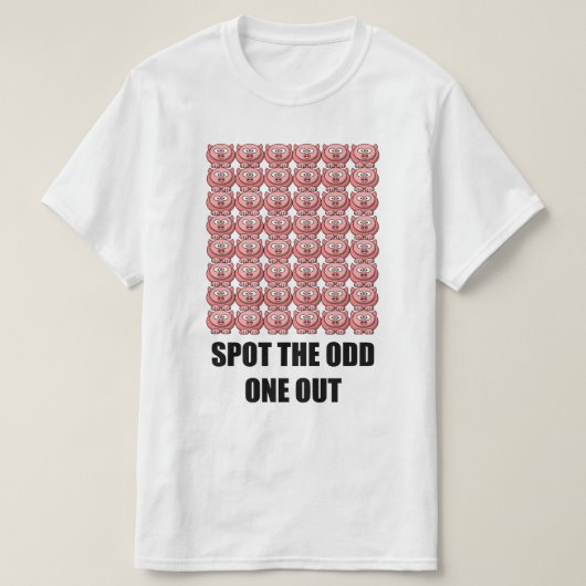 Spot het vreemde T-shirt uit (Design voorkant)