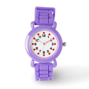 Spot Markers - Rood en Zwart op Wit Horloge
