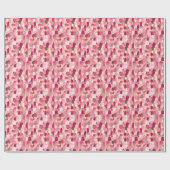 Spot Medley: roze-rode textieldroom. Cadeaupapier (Vlak)