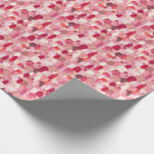Spot Medley: roze-rode textieldroom. Cadeaupapier (Hoek)