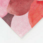 Spot Medley: roze-rode textieldroom. Fleece Deken (Hoek)