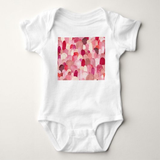 Spot Medley: roze-rode textieldroom. Romper (Voorkant)