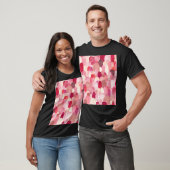 Spot Medley: roze-rode textieldroom. T-shirt (Unisex)