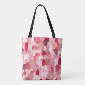 Spot Medley: roze-rode textieldroom. Tote Bag (Achterkant)