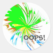 Spot Oops Ronde Sticker (Voorkant)