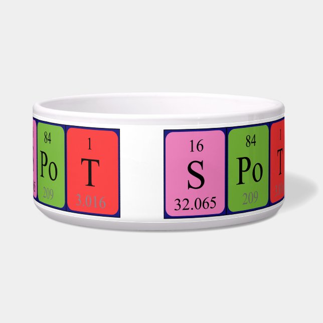 Spot periodiek table name pet bowl 2 voerbakje (Rechts)