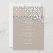  SPOT SEPIA Lace Diamond Wedding Bronze Kaart (Achterkant)