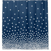 Spot Shaded 240816 - White and Navy Blue Douchegordijn (Voorkant)