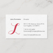 Spot Stamped White Visitekaartje (Achterkant)