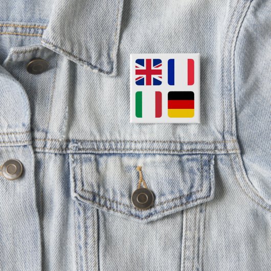 Spot-talen - Talen Vierkante Button 5,1 Cm (In situ)