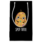 Spot-tato Funny Potato Pun Dark BG Klein Cadeauzakje (Voorkant)