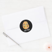 Spot-tato Funny Potato Pun Dark BG Ronde Sticker (Envelop)