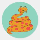 Spot the Snake Ronde Sticker (Voorkant)