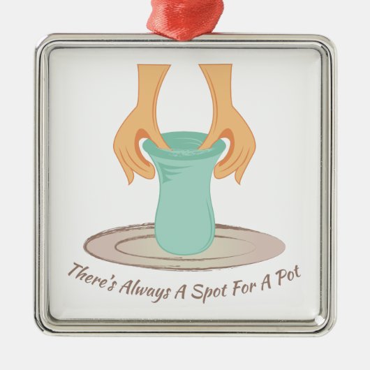 Spot voor een potje metalen ornament (Voorkant)