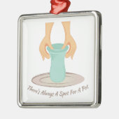 Spot voor een potje metalen ornament (Links)