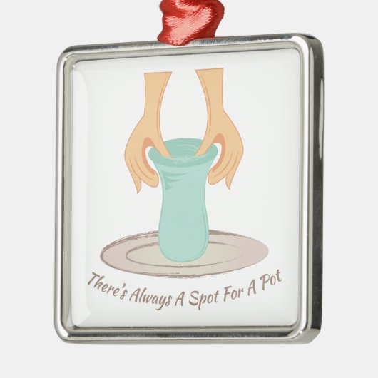 Spot voor een potje metalen ornament (Links)