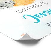 Spot-welkomstpartijbord Jongen-olifantenpartij pos Poster (Hoek)