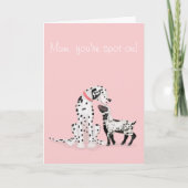 Spotdalmation & lamb 'Mam, je bent op' kaart (Voorkant)