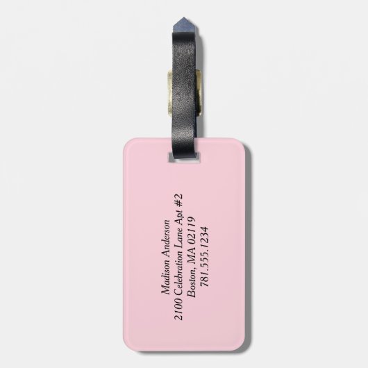 Spoted Bagagelabel (Achterkant verticaal)