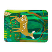 Spoted Fawn in een Fantasy Forest Setting Magneet (Horizontaal)