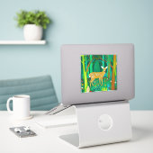 Spoted Fawn in een Fantasy Forest Setting Sticker (Laptop op bureau)