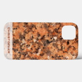 Spotet Rock Structure Dotted Pattern met Name Case-Mate iPhone Case (Achterkant (horizontaal))