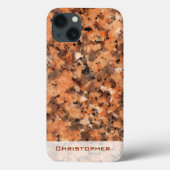 Spotet Rock Structure Dotted Pattern met Name Case-Mate iPhone Case (Achterkant)