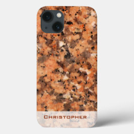 Spotet Rock Structure Dotted Pattern met Name Case-Mate iPhone Case