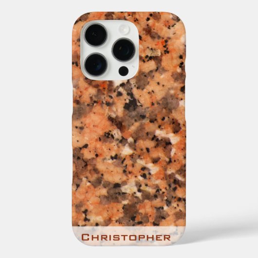 Spotet Rock Structure Dotted Pattern met Name Case-Mate iPhone Case (Achterkant)