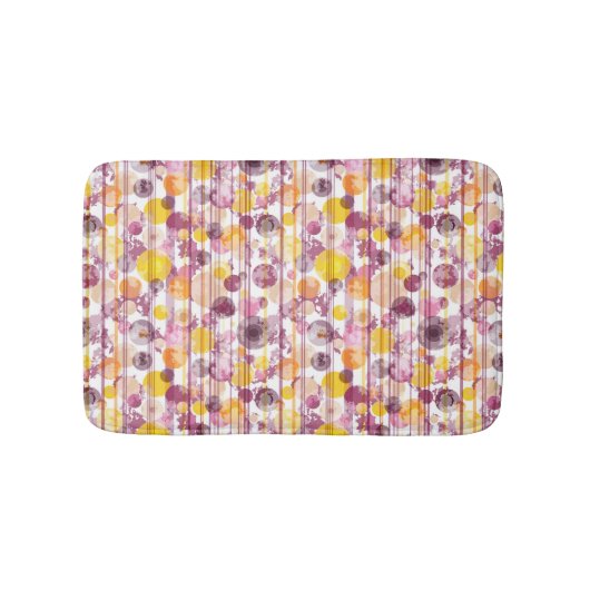 Spotgestreept wit patroon badmat (Voorkant)