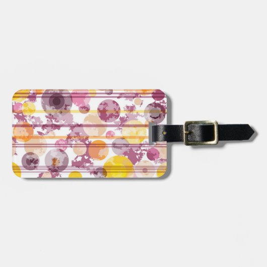 Spotgestreept wit patroon bagagelabel (Voorkant horizontaal)