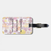 Spotgestreept wit patroon bagagelabel (Achterkant horizontaal)