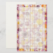 Spotgestreept wit patroon briefpapier (Voorkant / Achterkant)