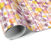 Spotgestreept wit patroon cadeaupapier (Rol Hoek)