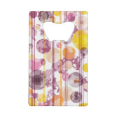 Spotgestreept wit patroon creditkaart flessenopener (Achterkant)