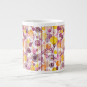 Spotgestreept wit patroon grote koffiekop (Voorkant)