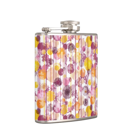 Spotgestreept wit patroon heupfles (Rechts)