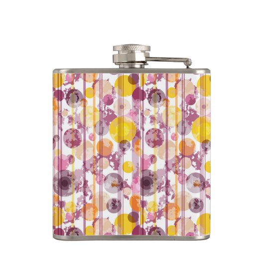 Spotgestreept wit patroon heupfles (Achterkant)