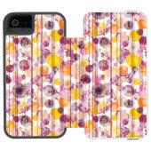 Spotgestreept wit patroon incipio iPhone portemonnee hoesje (Agenda Open)