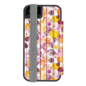 Spotgestreept wit patroon incipio iPhone portemonnee hoesje (Agenda Achterkant)