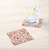 Spotgestreept wit patroon kartonnen onderzetters (Insitu)