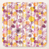 Spotgestreept wit patroon kartonnen onderzetters (Voorkant)