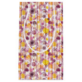 Spotgestreept wit patroon klein cadeauzakje (Voorkant)