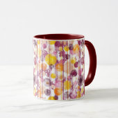 Spotgestreept wit patroon mok (Voorkant rechts)